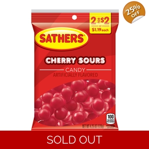 Sathers Cherry Sours 120g Bag - American Candy Sweets